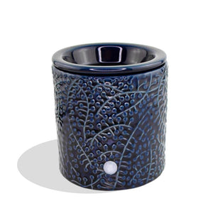 "Blue Leaf" Wax Warmer, Including Safety Timer - The Candleberry® Candle Company - Warmer - The Candleberry Candle Company