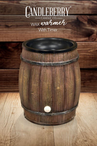 "Bourbon Barrel" Wax Warmer, Including Safety Timer - The Candleberry® Candle Company - Warmer - The Candleberry Candle Company