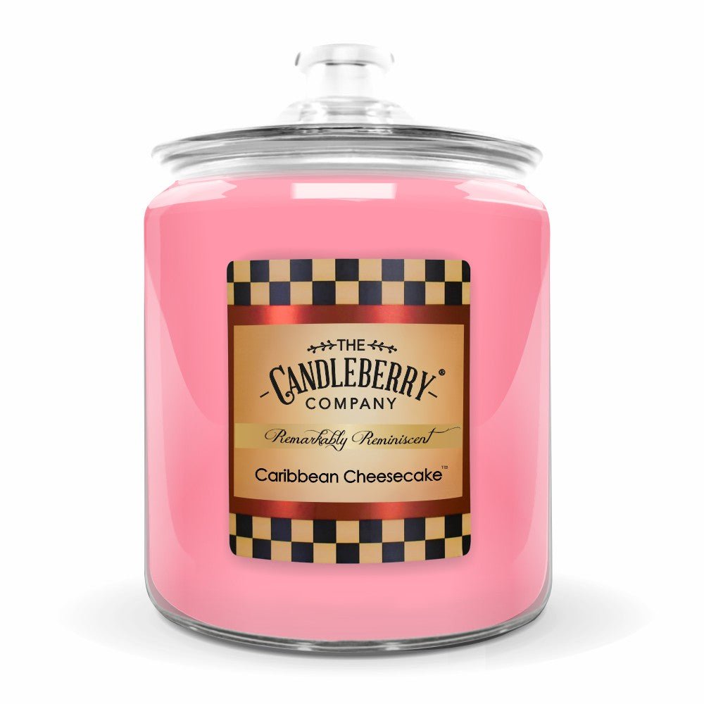 CARIBBEAN CHEESECAKE COOKIE JAR 160 ounce oz fruity uplifting baked joyful pink fine fragrance premium vegan soy coconut essential oil wax number one seller spring summer scented candles