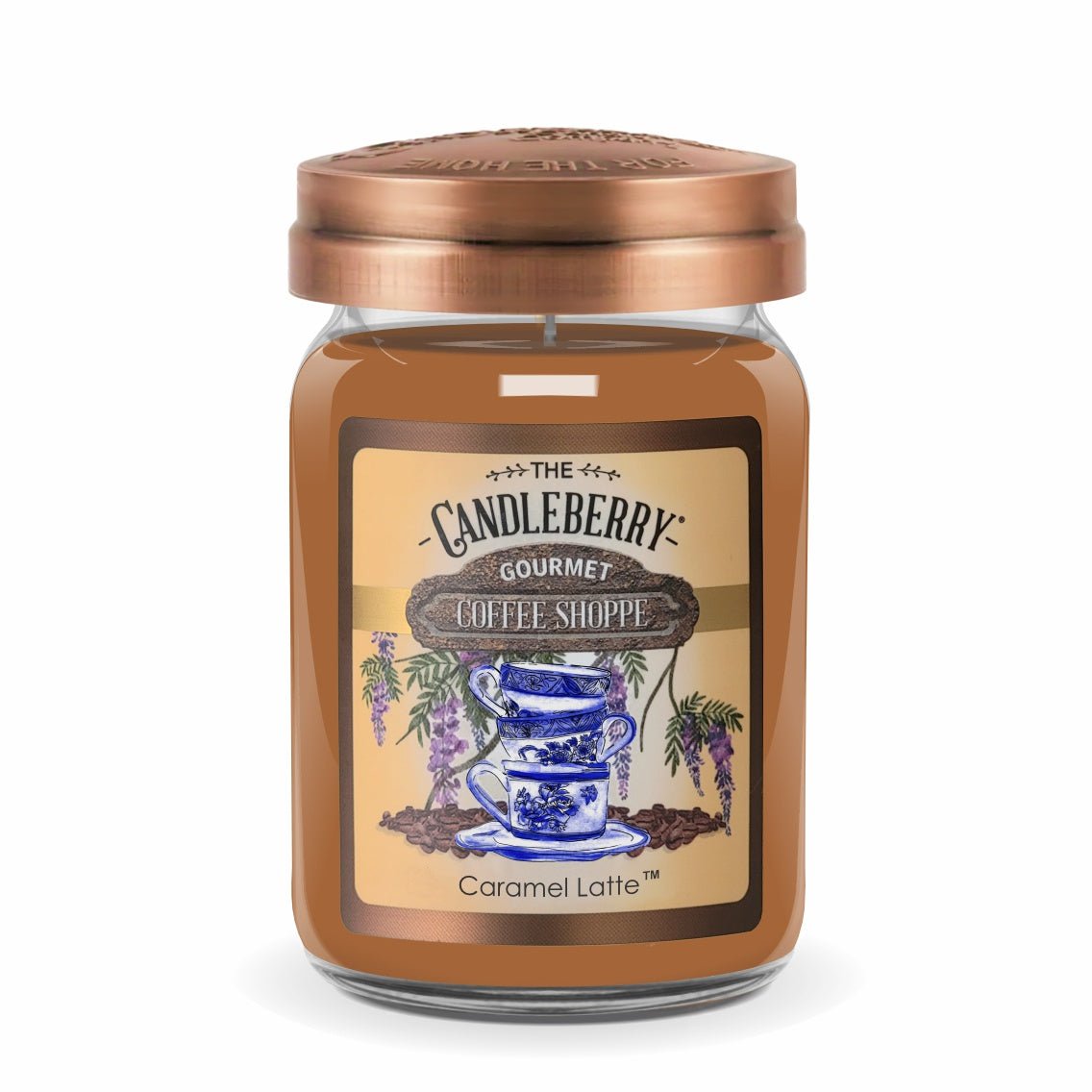 Coffee Shoppe - Caramel Latte™, Large Jar Candle - Spring - The Candleberry® Candle Company - Coffee Shoppe Large Jar Candle - The Candleberry Candle Company