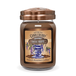 French Roasted Coffee premium scented large jar candle potpourri coffee shop gourmet fragrance full house powerful strong best seller Cafe Starbucks soy long burning