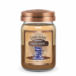 ROASTED VANILLA CAPPUCCINO COFFEE - LARGE JAR  highly scented best seller selling candle premium natural vegan friendly soy coconut wax powerful 10 percent  fragrance load