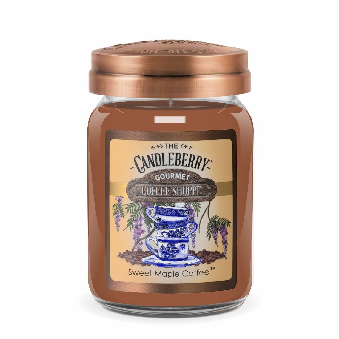 Coffee Shoppe - Sweet Maple Coffee™, Large Jar Candle - Spring - The Candleberry® Candle Company - Coffee Shoppe Large Jar Candle - The Candleberry Candle Company
