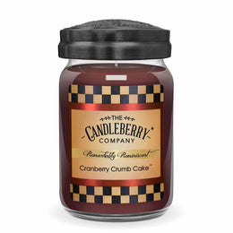 CRANBERRY CRUMB CAKE large jar 26 ounce oz white red juicy blackberry blueberry raspberry fine fragrance premium vegan soy coconut essential oil wax number one seller scented candle fruity powerful strong house fill best clean