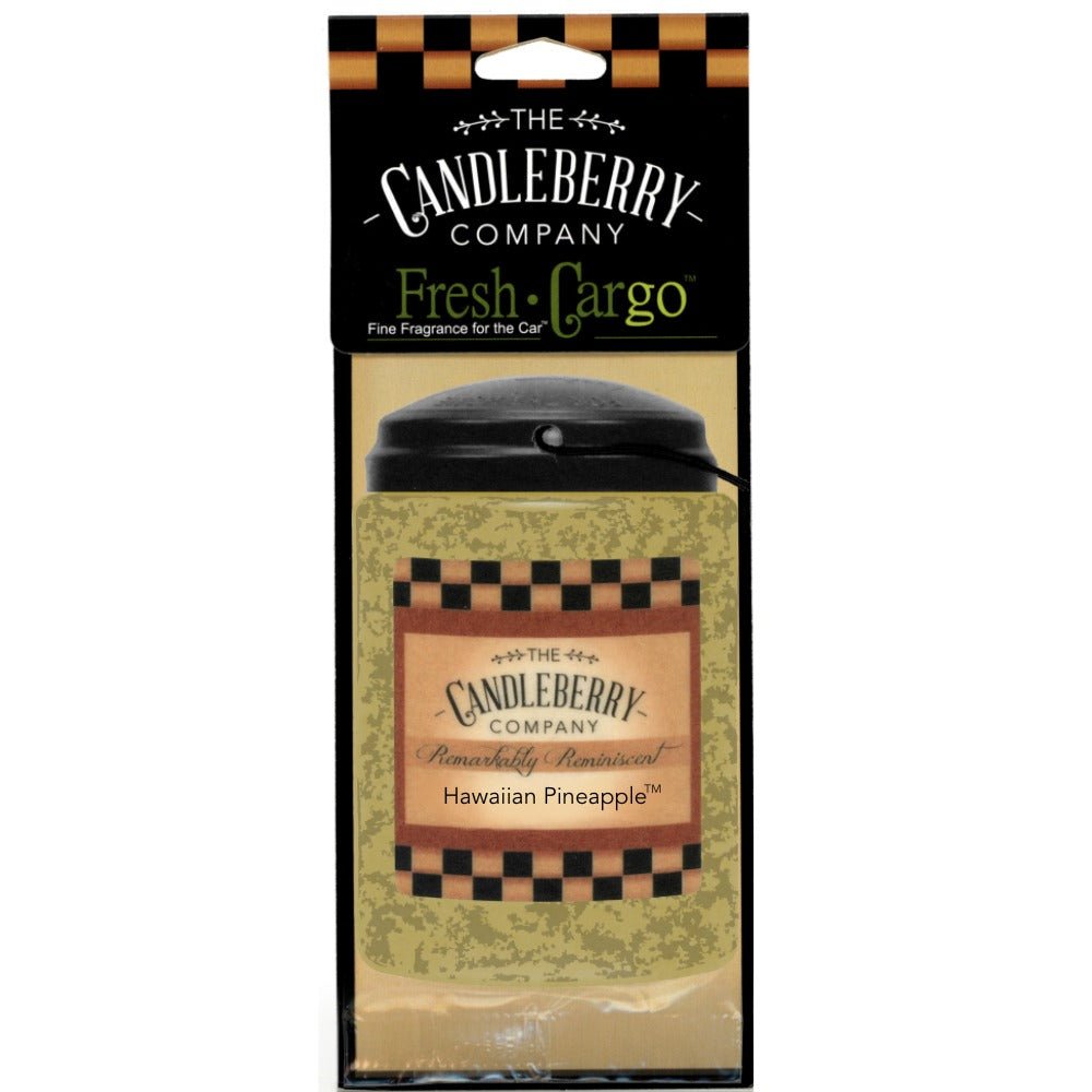 Hawaiian Pineapple™- "Fresh Cargo", Scent for the Car (2-PACK) - The Candleberry® Candle Company - Fresh CarGo® Car Scent - The Candleberry Candle Company