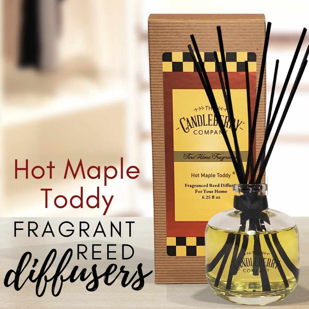 Candleberry Hot Maple Toddy 6.25 oz Fragranced Reed Diffuser