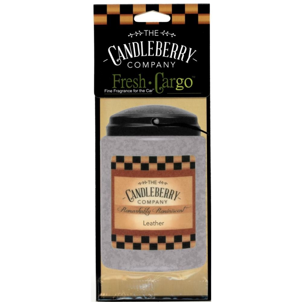 Leather™- "Fresh Cargo", Scent for the Car (2-PACK) - The Candleberry® Candle Company - Fresh CarGo® Car Scent - The Candleberry Candle Company