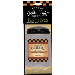 Leather™- "Fresh Cargo", Scent for the Car (2-PACK) - The Candleberry® Candle Company - Fresh CarGo® Car Scent - The Candleberry Candle Company