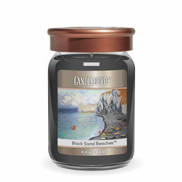 BLACKSANDBEACHESLARGEJARSCENTEDCANDLETHREEWICKSHIGHLYSCENTEDFILLHOUSEBESTSELLERcitruscleanfreshfragrance80ounces