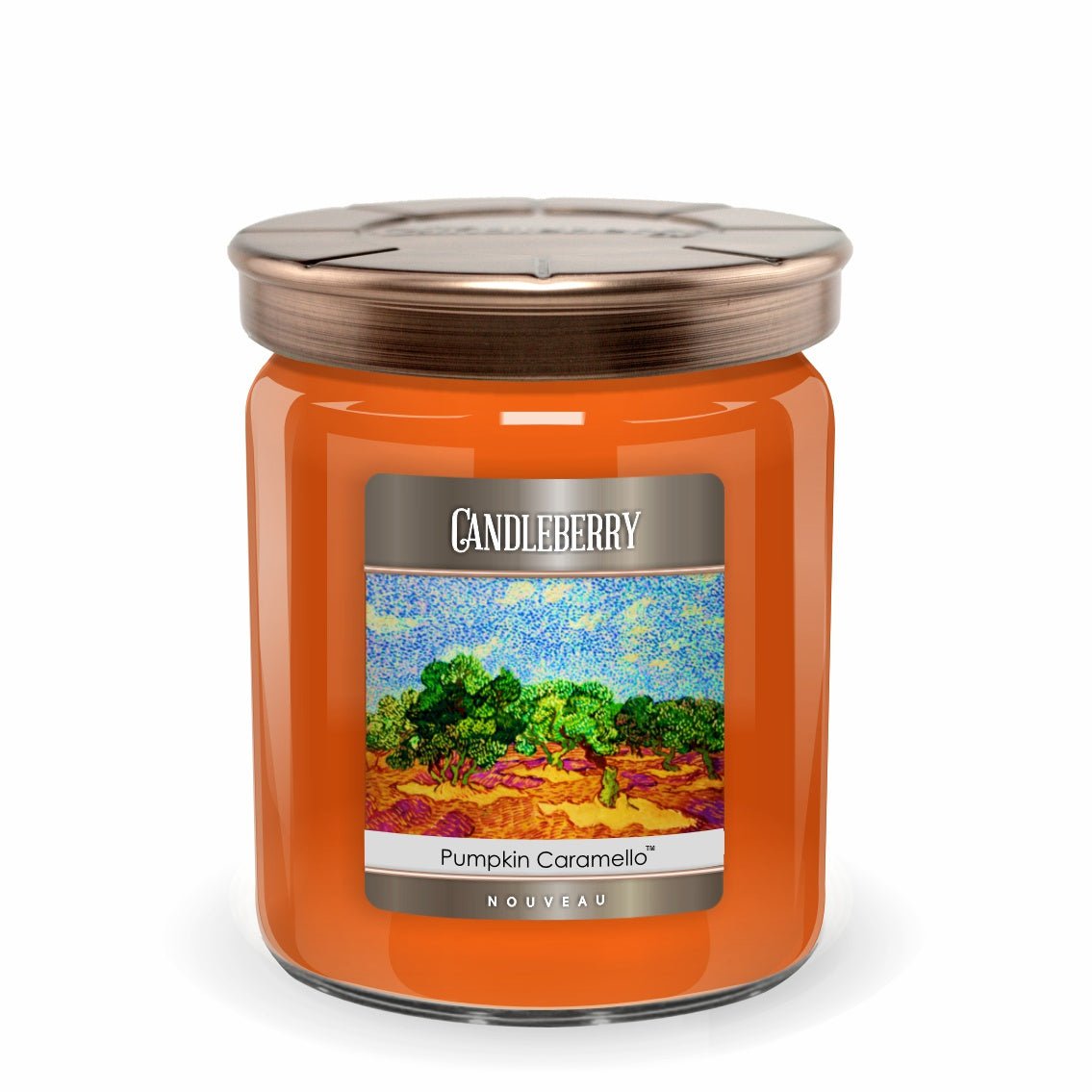 NOUVEAU - PUMPKIN CARAMELLO candy jar 3 wick highly scented best selling candle new  FALL ARTIST ART  premium natural vegan friendly soy coconut wax cookie 10 percent  FRAGRANCE LOAD