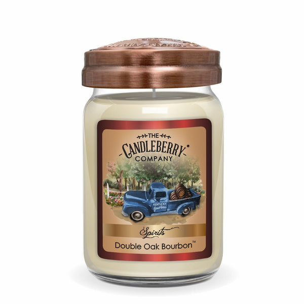 SPIRITS Double Oak Bourbon™, 26oz. Large Jar Candle Candleberry