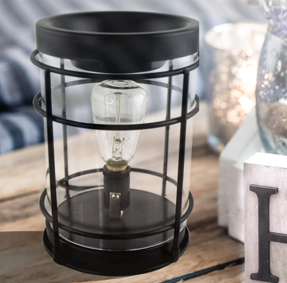 Candleberry Black Nostalgic Edison Tart Warmer with Safety Timer- Style #46011