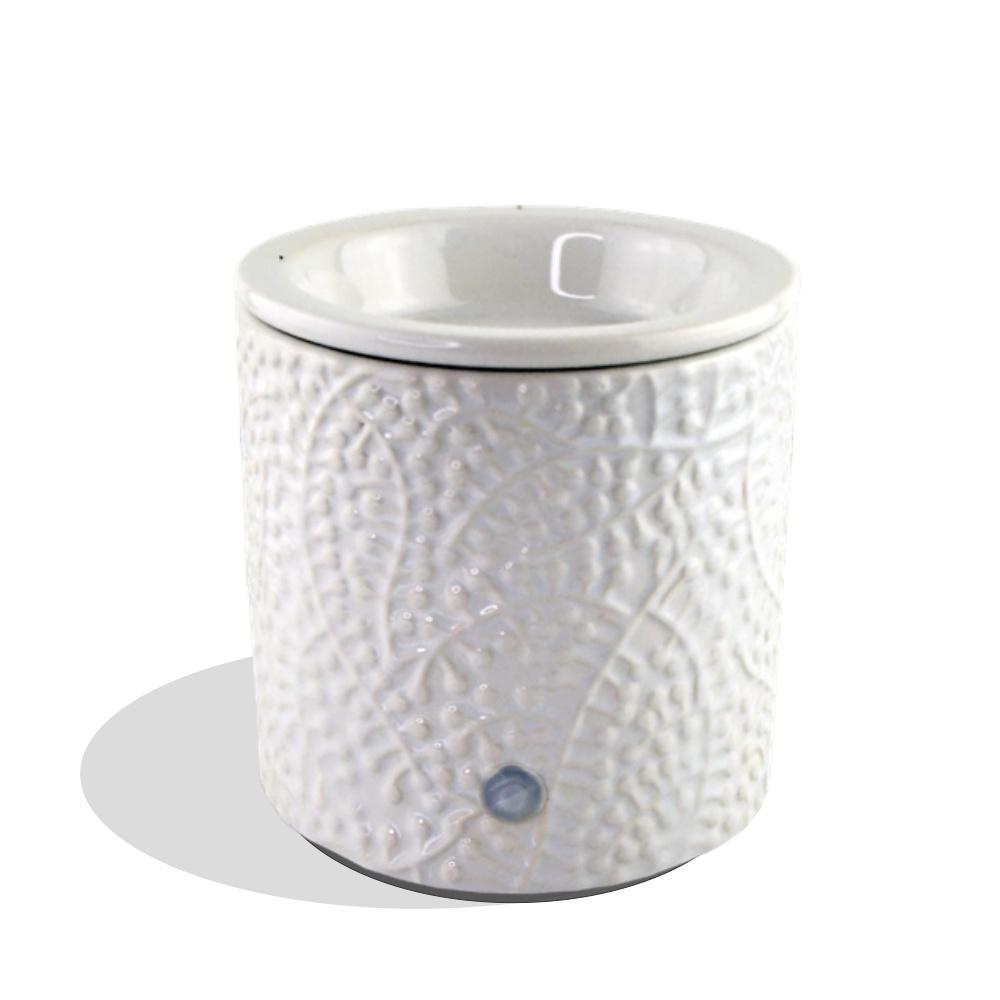 "White Leaf" Wax Warmer, Including Safety Timer - The Candleberry® Candle Company - Warmer - The Candleberry Candle Company
