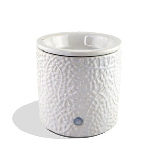 "White Leaf" Wax Warmer, Including Safety Timer - The Candleberry® Candle Company - Warmer - The Candleberry Candle Company